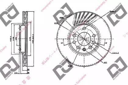 Тормозной диск DJ PARTS BD1981